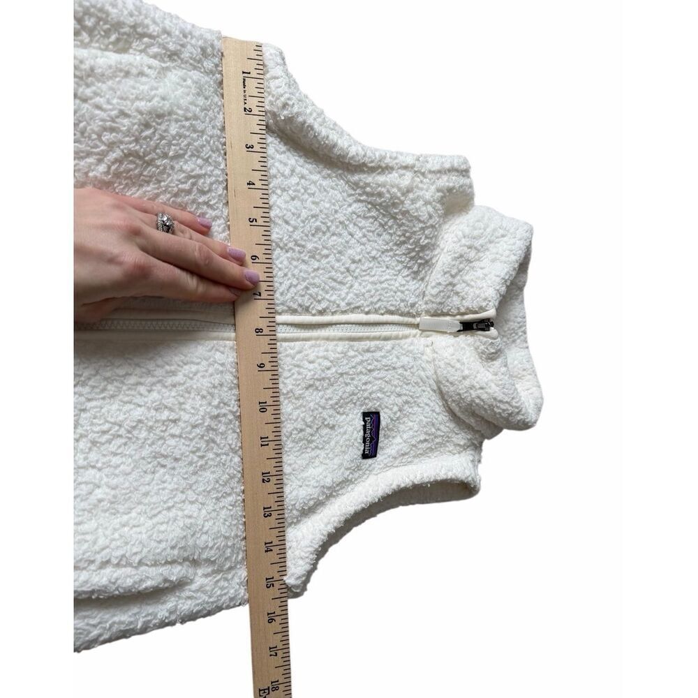 Patagonia Girls Vest Los Gatos Fleece Full Zip White Medium 10 - Picture 5 of 10
